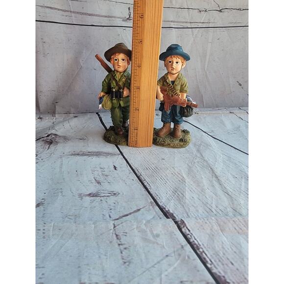 Soldier Boys Boy Scout Figures Set 2 Resin 5 inches Tall - Picture 6 of 8